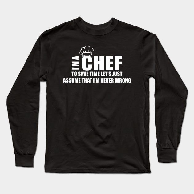 Funny Chef Cook Long Sleeve T-Shirt by HeriBJ